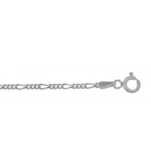 1.71mm Figaro Chain, 14" - 36" Length, Sterling Silver